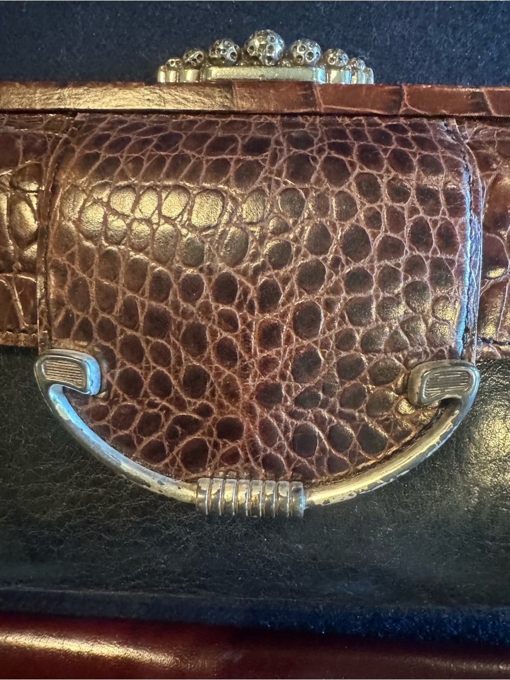 Brighton Golf Two-Tone Brown and Black Leather Wallet Set - Picture 4 of 14